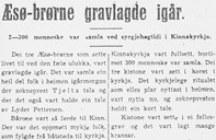 Omtale av gravferda 20. januar 1941, i Firda Folkeblad.