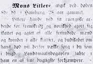 Notis om dødsfallet i Fjordenes Blad, 18.04.1895.