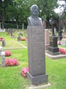 Minnesteinen på grava til Jacob Walnum på Vår Frelsers gravlund i Oslo. Minnesteinen vart avduka søndag, 29. oktober 1927.