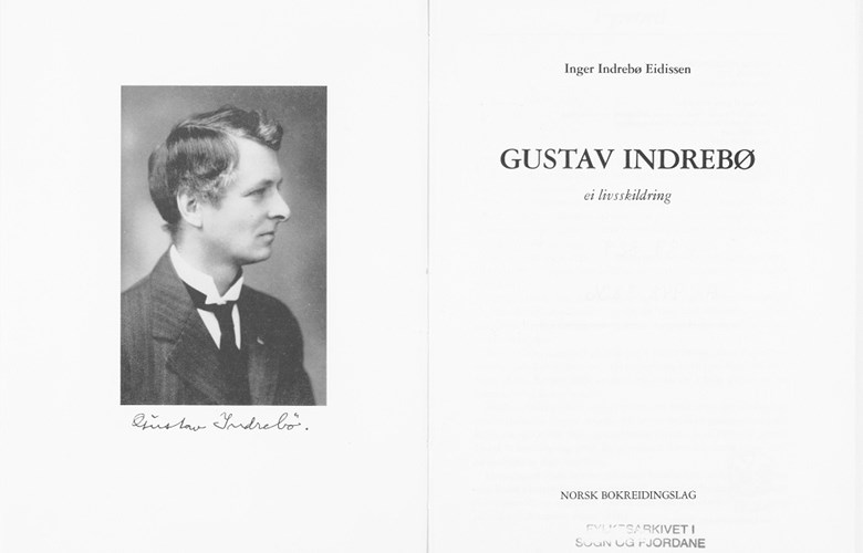 Dette portrettet står fremst i dottera sin biografi, <i>Gustav Indrebø: Ei livsskildring.</i>