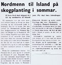 Notis i Fjordabladet før utvekslinga sommaren 1958. Vestmannalaget i Bergen stod føre organiseringa i 1958.