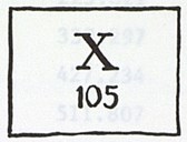 Døme på kjenningsflagg for Bergen, med bokstaven X og nummeret 105. Nummeret stod for eit einskild skip. DS "Framnæs" og DS "Fjalir" hadde kvar sitt nummer.