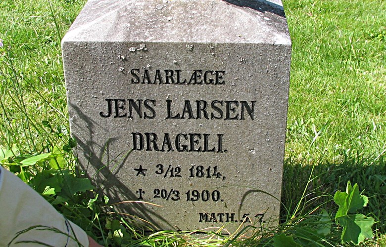 Jens Drægeli sin gravstein.