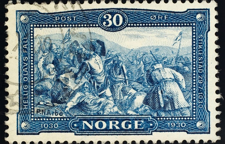 År 1930 gav Postverket ut frimerke til minne om slaget på Stiklestad. Motivet på dette frimerket er frå slaget på Stiklestad 29. juli 1030.