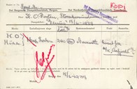 Kopi av fraktbrev, datert 18.06.1938. M/K Aafjord I har levert ei kasse laks til  M/S Venus i rute Bergen-Newcastle. Laksen skulle vidare frå Newcastle til Hull.
