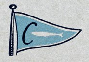 <p>AS Clupea sin logo. Mogleg tolking: Sild i bl&aring;tt hav inn i &quot;Clupea&quot; flytande sildoljefabrikk.</p>