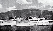 Stasbåtane i FSF-flåten 1958, ”Sunnfjord” og ”Sognefjord”, begge ombygde krigsskip innkjøpte i England.
