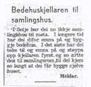 <p>Notis i Fjordenes Tidende 02.05.1949 om planar om &aring; byggja bedehus i Selje.&nbsp;</p>