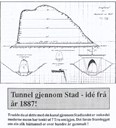<p>Melding om at tanken om tunnel gjennom Stad kan daterast til  1887. Prosjekt, Havnedirekt&oslash;ren, Kristiania, april 1887.&nbsp;</p>