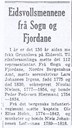 <p>Eidsvollsmennene fr&aring; Sogn og Fjordane. Notis i avisa Sogn og Fjordane. 00.00.1964&nbsp;</p>