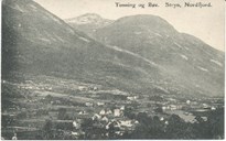 <p>Postkort p&aring;trykt &rdquo;Tonning og B&oslash;e. Stryn, Nordfjord&rdquo;, datert 1907. Det var her Marianna B&oslash;e budde.</p>