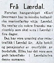 Notis i «Sogningen» (22.07.1947)  om tre nederlandske krigsskip på besøk i Lærdal.