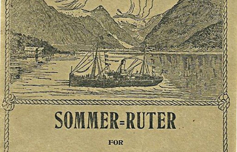 <p>Utsnitt av Nordre Bergenhus Amts Dampskibe sitt sommar-rutehefte 1913. </p>