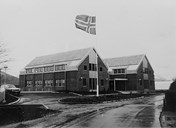 Fylkesbaatane (frå 2012 Fjord1) sitt administrasjonsbygg i Florø, offisielt overteke 24.11.1986
