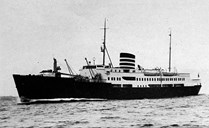 Det Bergenske Dampskibsselskab sitt hurtigruteskip M/S «Nordlys», levert frå Aalborg Værft A/S, 12. mai 1951. Skipet hadde tre-tonig fløyte.