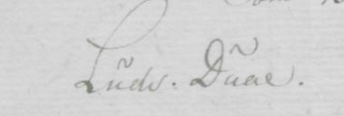 Signaturen til sokneprest Ludvig Daae
