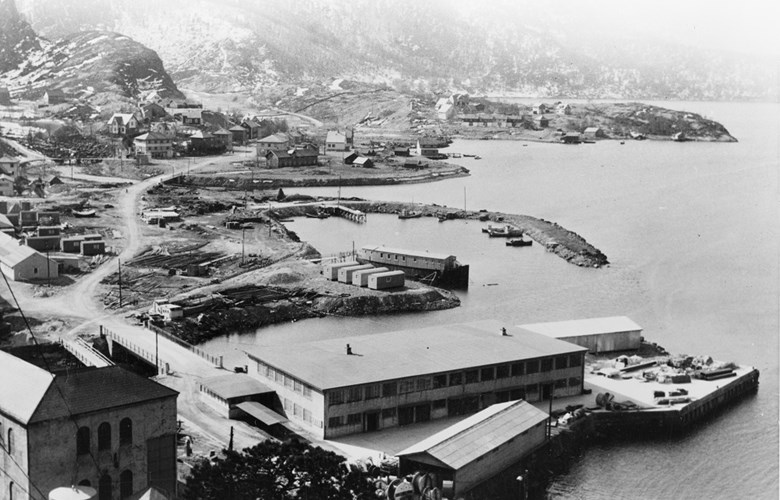 Industristaden Svelgen i 1958. 