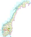 Stamvegen mellom Oslo og Bergen over Filefjell (gul line) er 524 km. Det er lenger enn over Hardangervidda (raud line), som er på 490 km. Men vegen over Hardangervidda er tidvis stengd om vinteren og ikkje ferjefri. Med fleire innkortingar er E16 Bergen-Oslo over Filefjell i dag berre 17 km lengre enn vegane over Hemsedalsfjellet og Aurland-Hol. 

