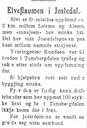 <p>Notis i Sogns Tidende 19. august 1926. Det har danna seg ein 2 km lang innsj&oslash; mellom Leirmo og Alsmo. Provisorisk bru er enno ikkje komen opp. Drifteb&oslash;nder i Tunsbergdalen kjem ikkje der ifr&aring;.</p>