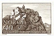 I høve hundreårsjubileet for Den Norske Turistforening i 1968 gav Posteverket ut tre frimerke i verdiane 40, 60 og 90 øre. På 40 øres-frimerket er Mellomste eller midtre Skagastølstind (2285 m o.h.) motiv.