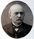 Finansminister Gunnar Knudsen (1848-1928). Han var republikanar og gjekk ut av regjeringa då Stortinget 31. oktober vedtok at regjeringa skulle oppmoda prins Carl av Danmark om å verta konge i Norge.