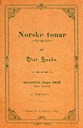 Bind tre av serien Norske tonar I-IV som Olav Sande gav ut i åra 1904-1911.