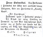Notis i Søndfjords Avis om telegrammet folkemøtet i Holmedal sende til Stortinget.
I 1905 kom det ut to lokalaviser i Florø: Søndfjords Avis og Nordre Bergenhus Amtstidende.

