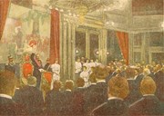 Haakon 7. avla eid til Grunnlova i Stortinget 27. november 1905.

