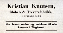 Annonse i Sogn og Fjordane 24. oktober 1939.