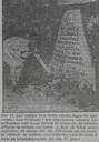 Biletet av 17.juni-steinen og omtalen i avisa Fjordingen 23.07.1954.


