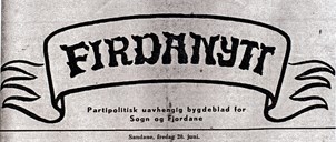 Bygdebladet Firdanytt prøvde å etablera seg på Sandane i 1952 med Sogn og Fjordane som dekningsområde. Det lukkast ikkje.
