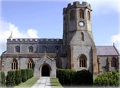St. Michaels and all Angels Curch i Somerton, Somerset, England. Kyrkja hadde ikkje bruk for det hundre år gamle orglet sitt og kyrkjelyden i Høyanger fekk overta det gratis. 

