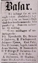 Annonse i Sogns Tidende 15. mars 1902. Basar til inntekt for "et menighedshus (bedehus)".