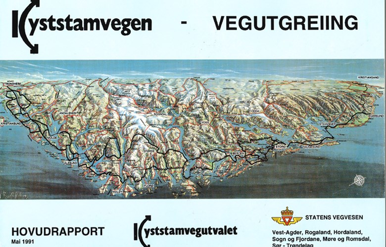 Stamvegutvalet var ferdig med hovudrapporten sin i 1991. Studieområdet for granskinga var 4 Vestlandsfylke og Sør-Trøndelag. 