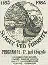 Øvste delen av av annonsa om markeringa av Slaget ved Fimreite, i avisa Sogn og Fjordane.



