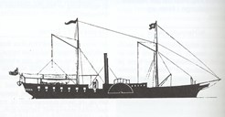Dampskipet "Patriot" var ein av postbåtane som førte post mellom Bergen og Luster i 1854. Kvar sundag leverte skipet post og henta Christiania-posten i Lærdal. "Patriot" melde om isvanskar og brukte truleg Fleskhellerbryggja når isen la seg.
