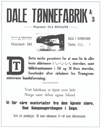 Den store tønneproduksjonen gjorde at skogen kring Dalsfjorden vart utsett for hard avverking. Etter kvart måtte tønnefabrikkane i Dale hente materialar frå andre stader, slik vi kan lese på denne reklameplakaten frå mellomkrigstida.