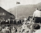 Avdukingsstemna ved ungdomshuset Borgja. Over 1500 menneske var tilstades.

