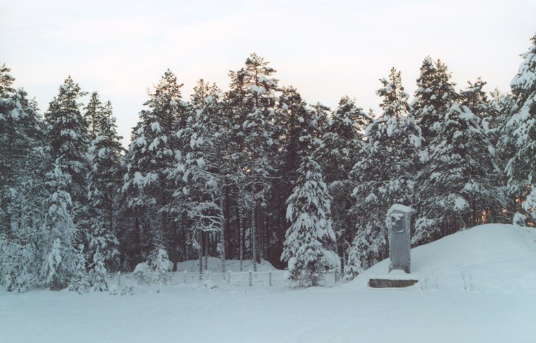 Minnesteinen over oberst Rasmus Hatledal står ved ungdomshuset Skogstjerna like ved riksvegen i Markane. Heimbygda, vener og kommunane i Nordfjord reiste minnesmerket i 1991.