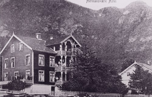 Bilete av hotellet kring 1905.