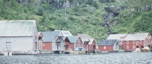Dei fyrste verkelege havstovene vart bygde frå 1863 og utover. Her ser me ein del av sjøhusmiljøet i Torskangerpollen slik det ser ut i dag.
