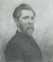 Hans Dahl (1849 - 1937). Maleriet "Sjølvportrett".
