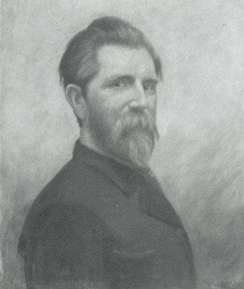 Sjølvportrett av Hans Dahl.