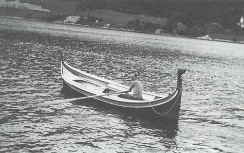 Bilete av nordlandsbåten til Eilert Adelsteen Normann.