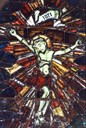 Altertavla er eit glasmåleri med motivet "Jesus på krossen". Ho er frå 1935 og er laga av Egill Rognaldsen.