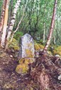 Den nyreiste minnesteinen om dødsulukka i Fresvik i 1904. Det er ikkje innskrift på steinen, og ingen veit kven som sette han opp eller nøyaktig når det vart gjort.
